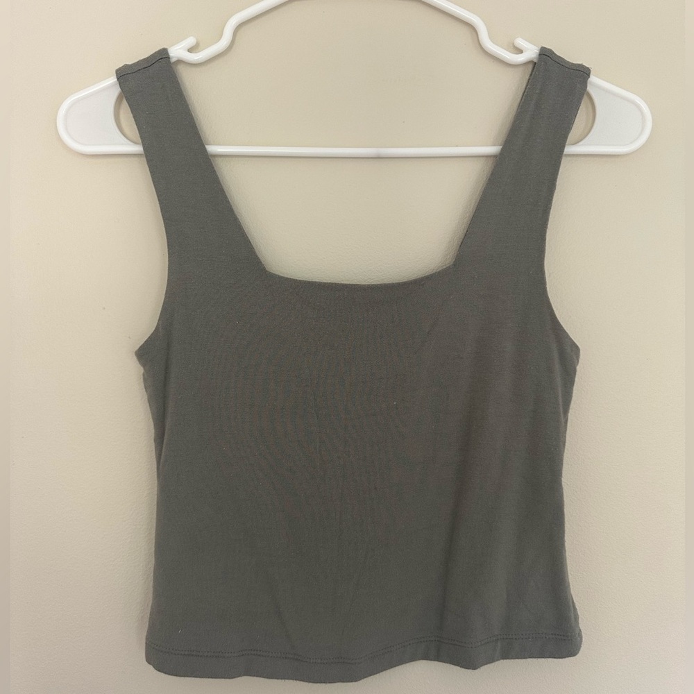 Square-neck Green Tank